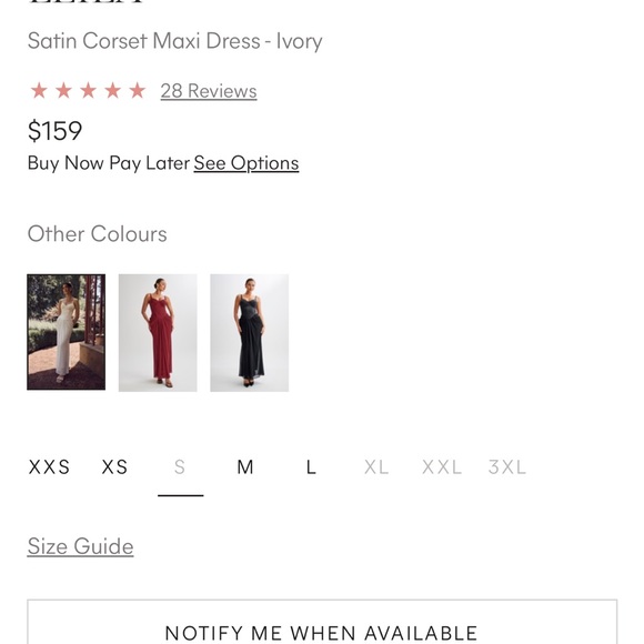 NWT SMALL NEVER WORN MESHKI corset maxi dress - Picture 6 of 8